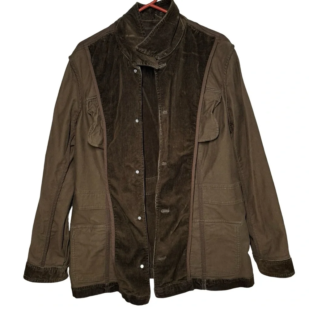 Eddie Bauer 2X Brown Corduroy Field Jacket Coat - Picture 5 of 8